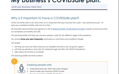 My Business’s COVIDSafe Plan
