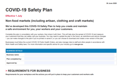 COVID-19 Safety Plan for Non-Food Markets