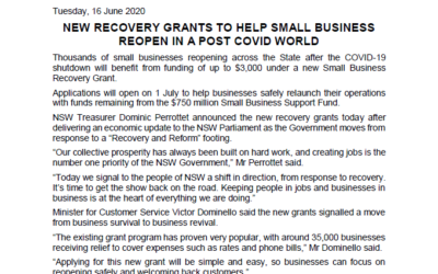New Recovery Grants To Help Small Business Reopen In A Post-COVID World